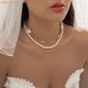 Wholesale Imitation Pearl Multilayer Choke Necklace Wholesale Imitation Pearl Multilayer Choke Necklace